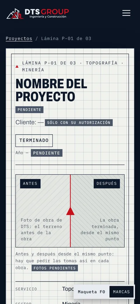 Un proyecto como lámina de plano
