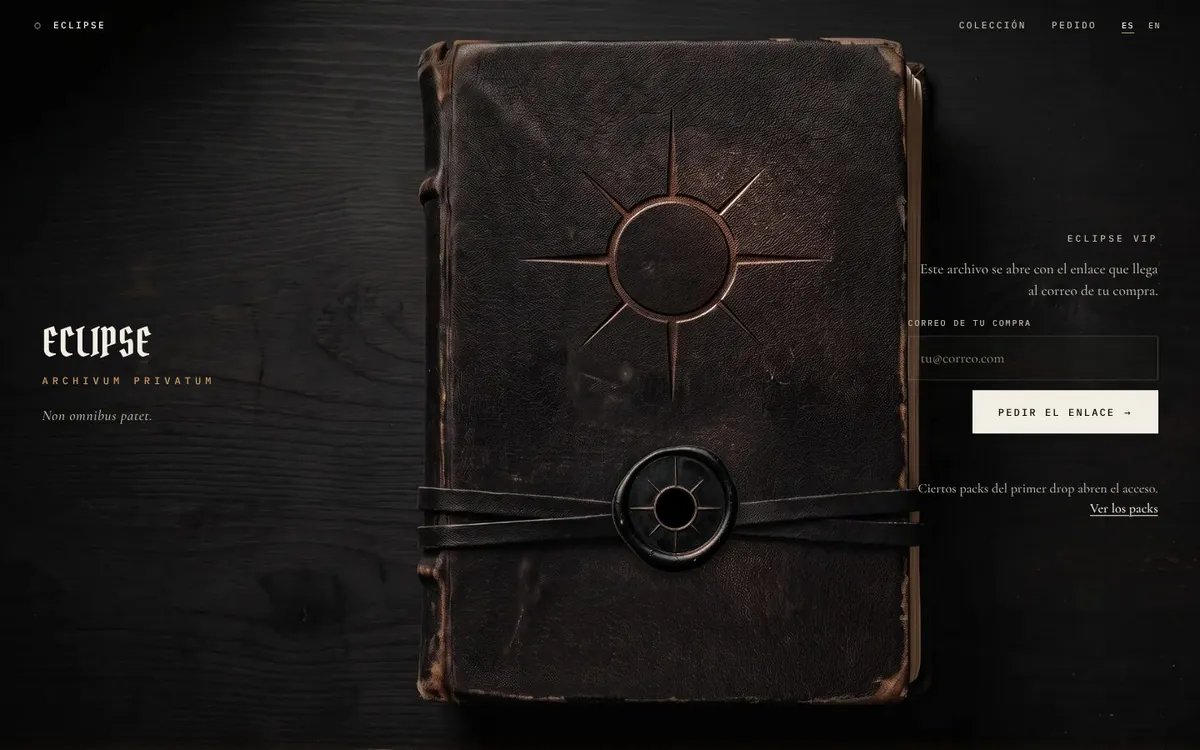 El libro cerrado de ECLIPSE VIP